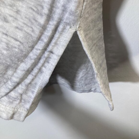 Womens Chicos V Neck Linen Knit Top Long Sleeve Gray M - Picture 6 of 8
